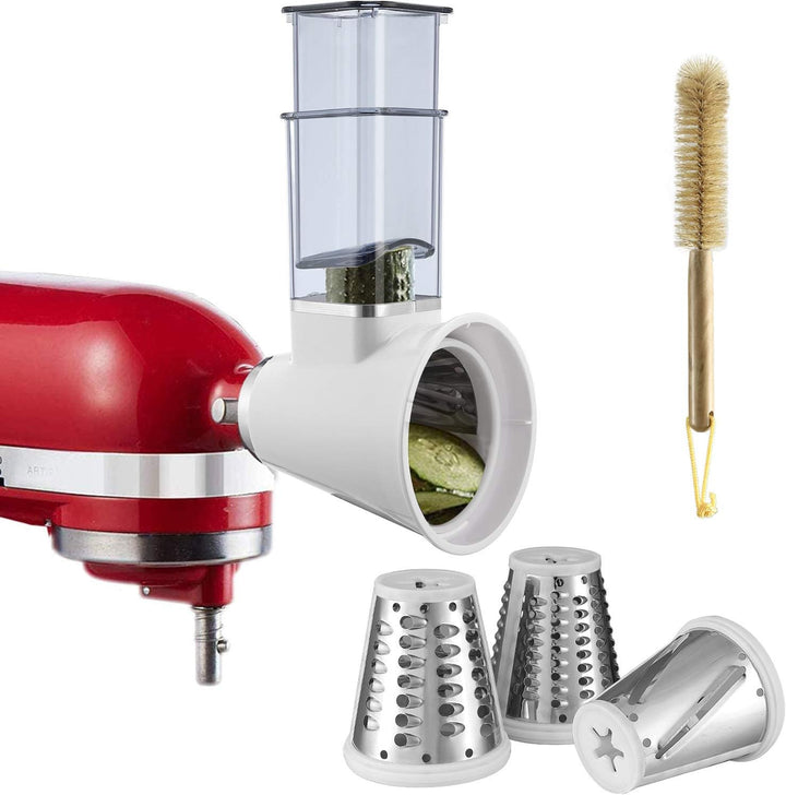 Zerkleinerer-Aufsatz für KitchenAid/PHISINIC Küchenmaschine, Gemüsezerkleinerer, Käsereibe, Salatsch