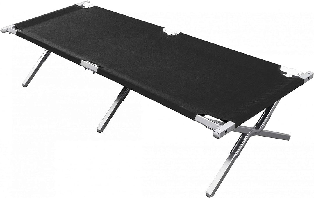 Relags Travelchair Feldbett Campingbett, Schwarz, 210 cm
