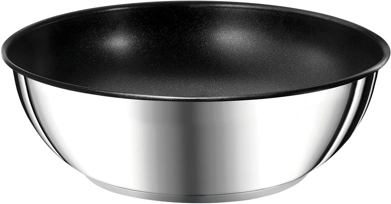 Tefal Ingenio Preference Wok-Pfanne, 26 cm, stapelbar, Edelstahl, sichere Antihaftbeschichtung, Indu