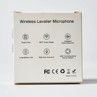 GEYUEYA Home Lavalier Mikrofon Wireless für iPhone/iPad,Ansteckmikrofon Microphone kabelloses Plug-P