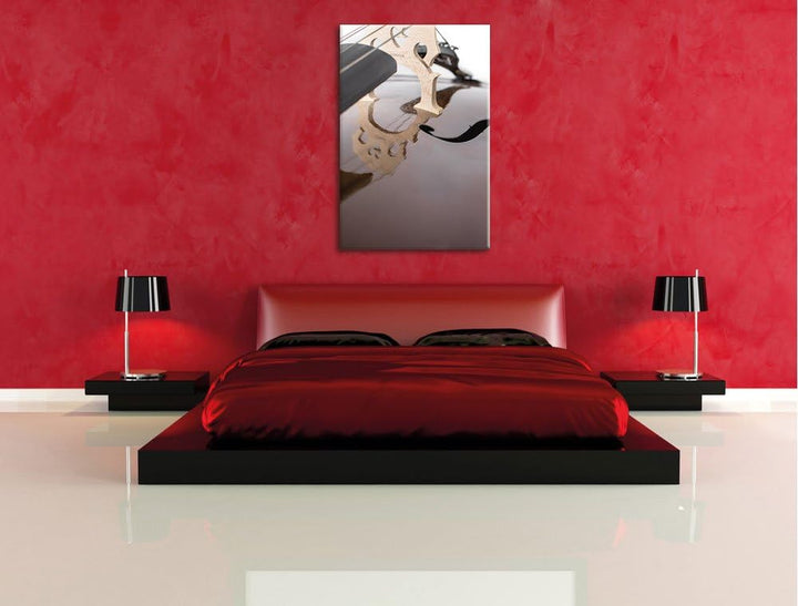 Pixxprint Cello, Format: 100x70 auf Leinwand, XXL riesige Bilder fertig gerahmt mit Keilrahmen, Kuns
