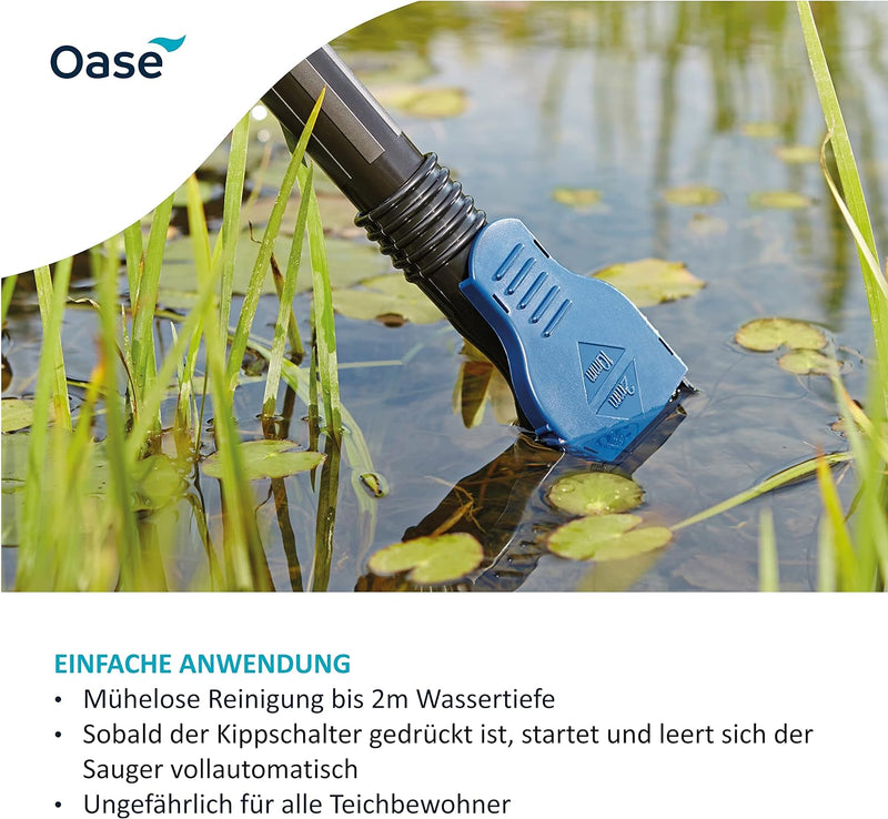 Oase 50529 PondoVac Classic Teichschlamm Sauger 1400 W 3000 l / h - Reinigung und Wasseraufbereitung