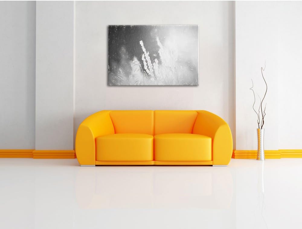 Pixxprint Gräser im Sonnenuntergang als Leinwandbild/Grösse: 100x70 cm/Wandbild/Kunstdruck/fertig be