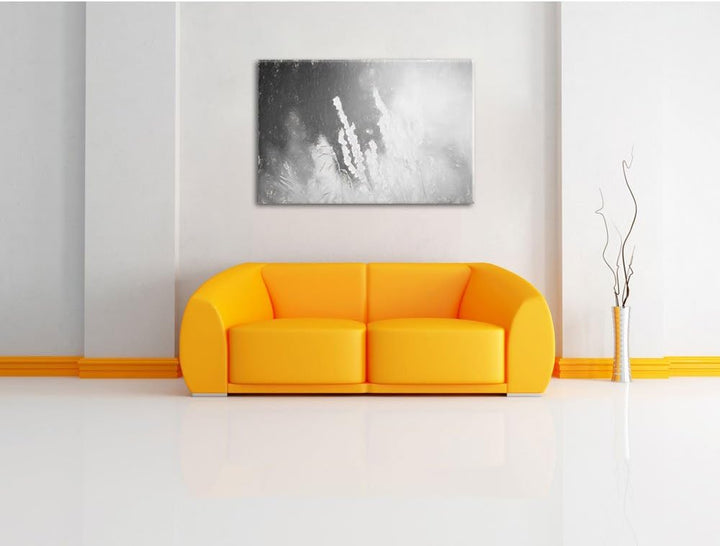 Pixxprint Gräser im Sonnenuntergang als Leinwandbild/Grösse: 100x70 cm/Wandbild/Kunstdruck/fertig be