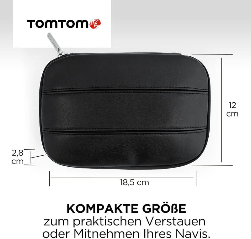 TomTom Premium Ledertasche 7 Zoll für TomTom GO Discover, GO Camper Max und TomTom GO Expert Single,