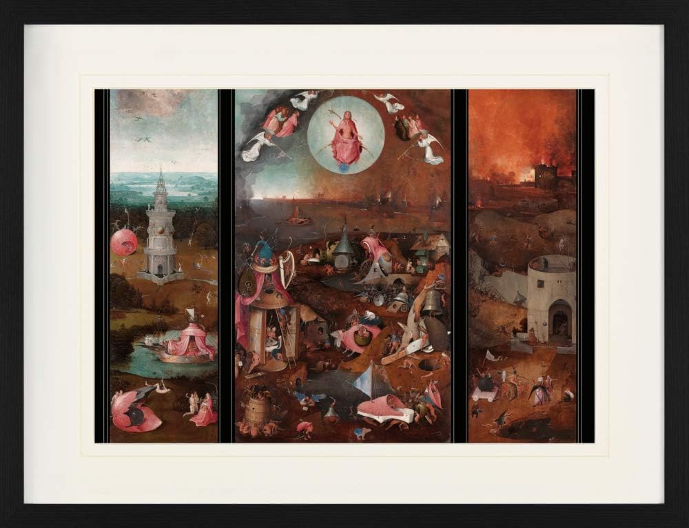 1art1 Hieronymus Bosch Poster Das Jüngste Gericht, Triptichon, Circa 1482 Gerahmtes Bild Mit Edlem P