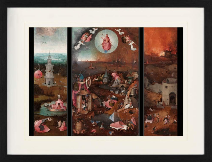 1art1 Hieronymus Bosch Poster Das Jüngste Gericht, Triptichon, Circa 1482 Gerahmtes Bild Mit Edlem P