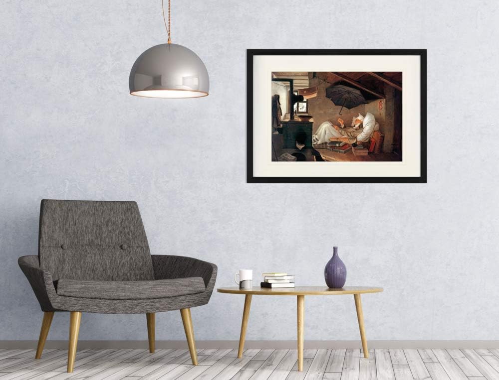 1art1 Carl Spitzweg Poster Der Arme Poet Gerahmtes Bild Mit Edlem Passepartout | Wand-Bilder | Im Bi