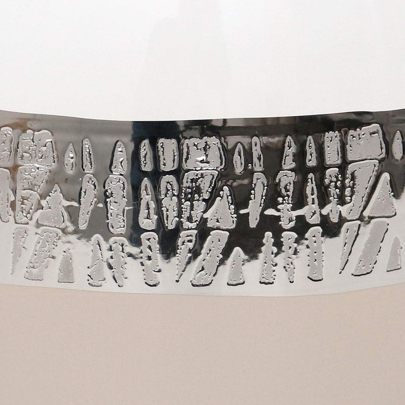 Dekohelden24 Moderne Deko Designer Keramik Vase/Krug in Cappuccino/Silber/weiss. Masse L/B/H: 16,5 x