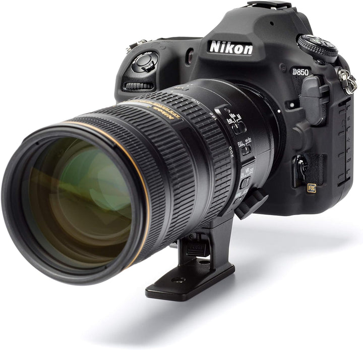 easyCover - Silikon Kameratasche - Schutz für Ihre Kamera - Nikon D850 - Schwarz