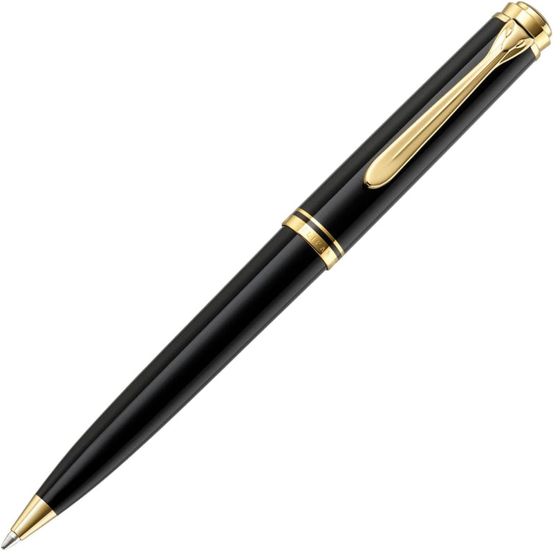 Pelikan Kugelschreiber Souverän 800, Schwarz, hochwertiger Drehkugelschreiber im Geschenk-Etui, 9969