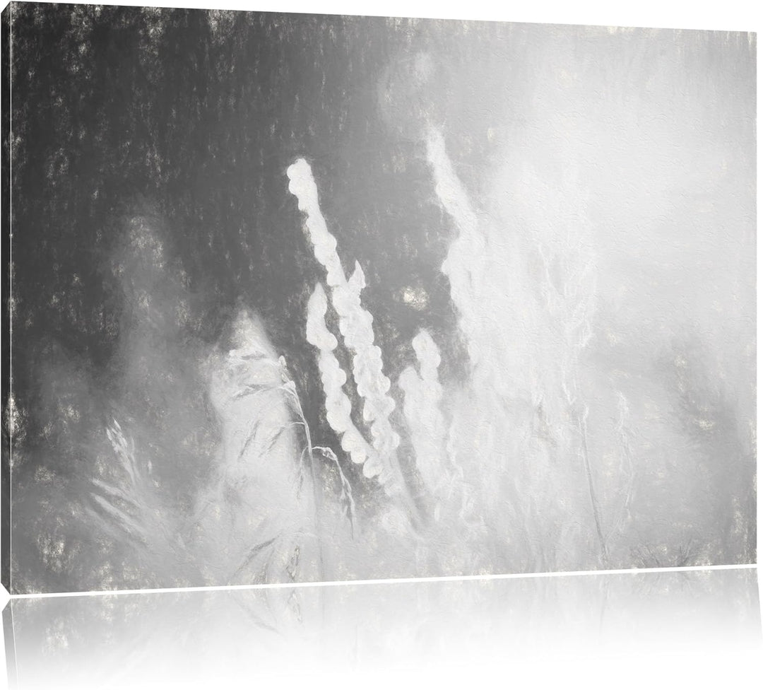 Pixxprint Gräser im Sonnenuntergang als Leinwandbild/Grösse: 100x70 cm/Wandbild/Kunstdruck/fertig be