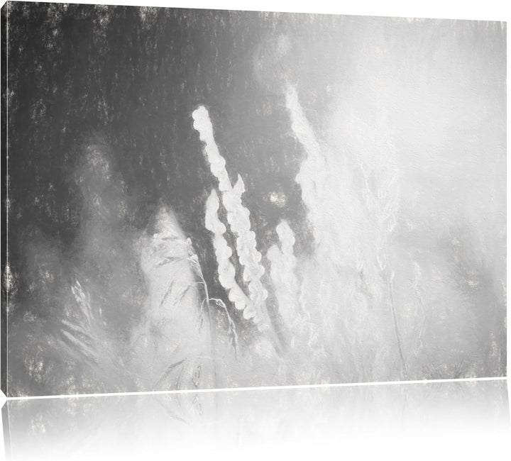 Pixxprint Gräser im Sonnenuntergang als Leinwandbild/Grösse: 100x70 cm/Wandbild/Kunstdruck/fertig be