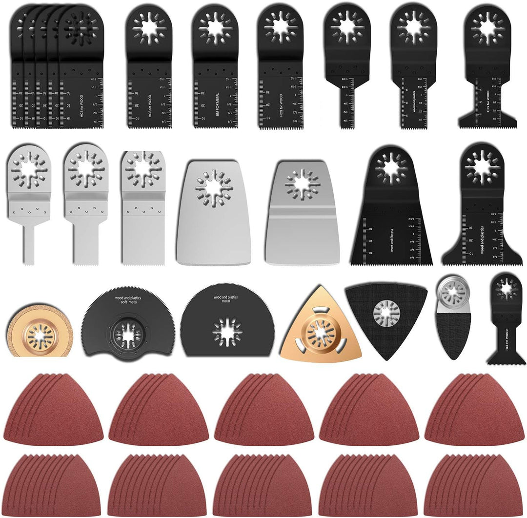 100 Stk Oszillierendes Zubehör Set Mix Multitool Sägeblätter Multifunktionswerkzeug Geeignet für Fei