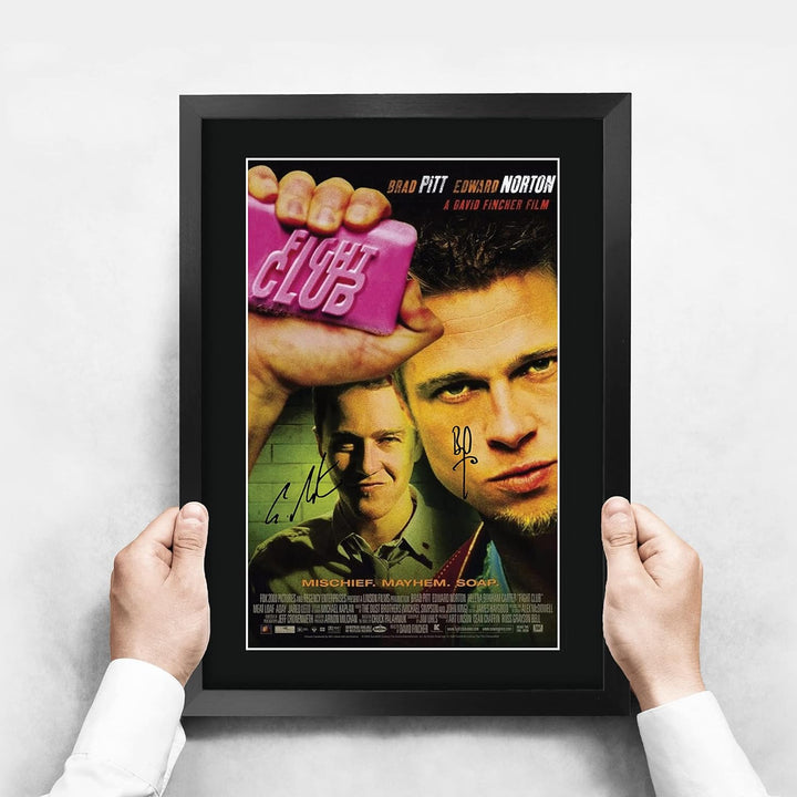 HWC Trading Fightclub A3 Gerahmte Signiert Gedruckt Autogramme Bild Druck-Fotoanzeige Geschenk Für B