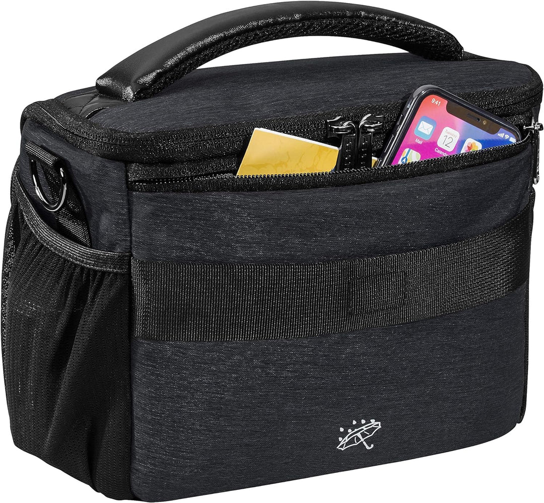 PEDEA DSLR-Kameratasche "Noble" mit Displayschutzfolie für Panasonic Lumix DMC-G2 / Pentax K-S2 / Ri