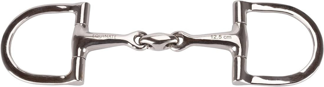 Equinate D-Ring Trense Edelstahl 16mm doppelt gebrochen 14,5cm - Anatomisch geformtes maulfreundlich
