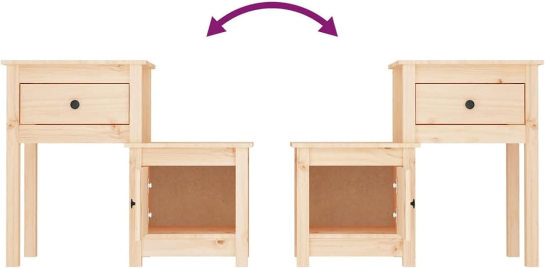 Tidyard Nachttisch mit Schublade und 1 Fach Nachtschrank Nachtkonsole Nachtkommode Schlafzimmer Schr