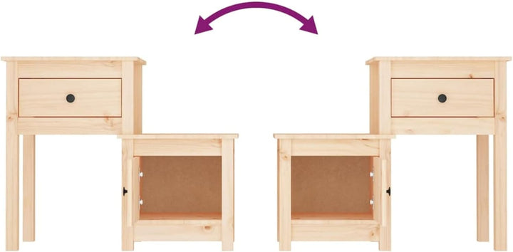 Tidyard Nachttisch mit Schublade und 1 Fach Nachtschrank Nachtkonsole Nachtkommode Schlafzimmer Schr