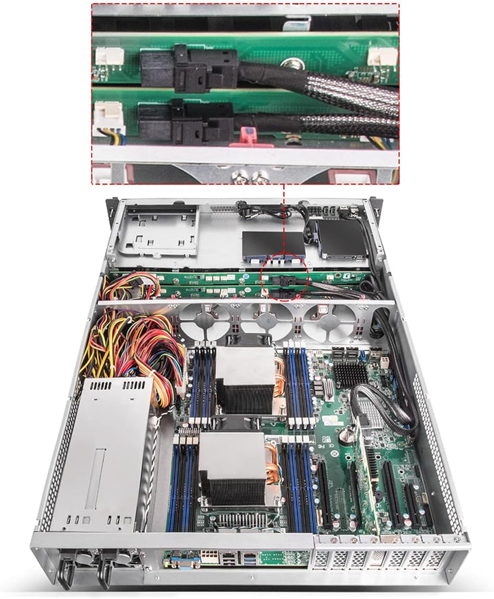SilverStone Technology SST-RM22-308 - 2U Rackmount Server Gehäuse, unterstützt 8X 2.5/3.5 SAS/SATA H
