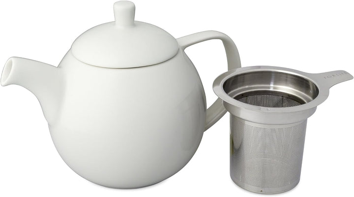 FORLIFE Curve Teekanne mit Teesieb, 625 ml 24-Ounce / 710 ml weiss, Weiss