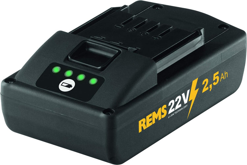 REMS Akku Li-Ion 21,6 Volt - 2,5 Ah Kapazität für lange Laufzeit, passend für REMS Mini-Press, Radia