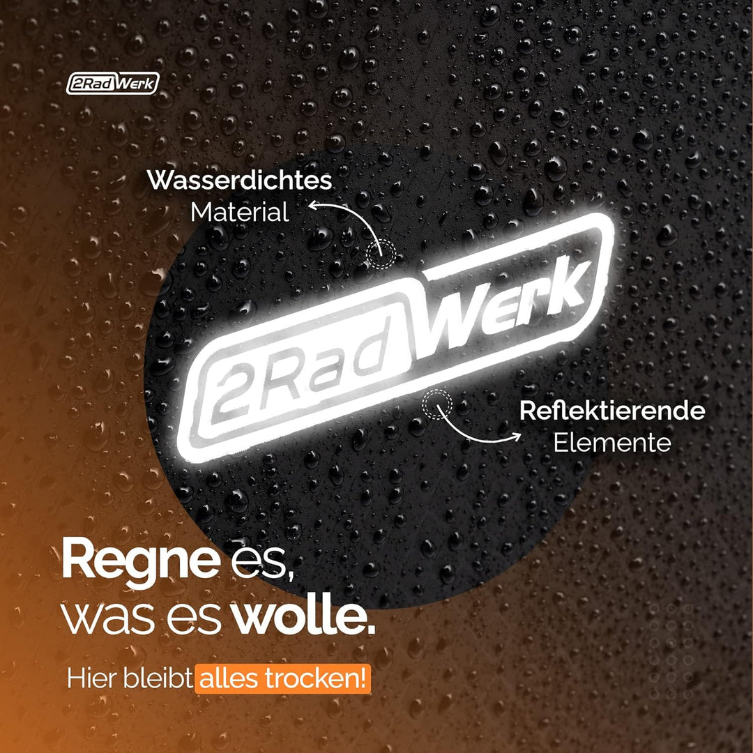 2Radwerk Fahrradtasche für Gepäckträger 25.4 l , 100% Wasserdicht , mit Tragegriff und Schultergurt