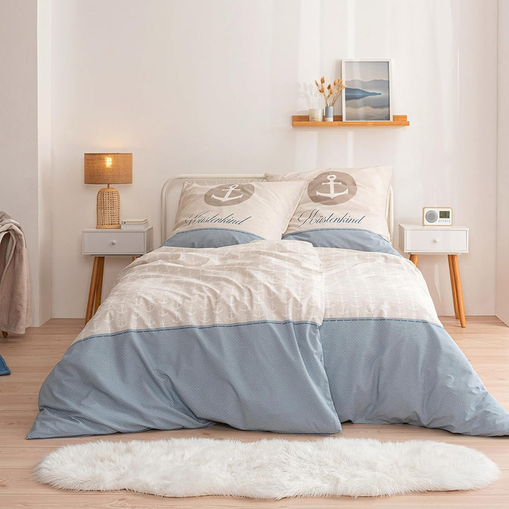 termana Anker Bettwäsche 135x200 · Bettwäsche-Set · Partner-Bettwäsche · KÜSTENKIND · Kissenbezug 80