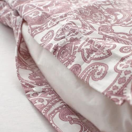 IKEA JÄTTEVALLMO Bettwäsche Sets Grau Blau Rosa 140 155 200 240cm (140x200cm Kissen 80x80cm, Dunkelr