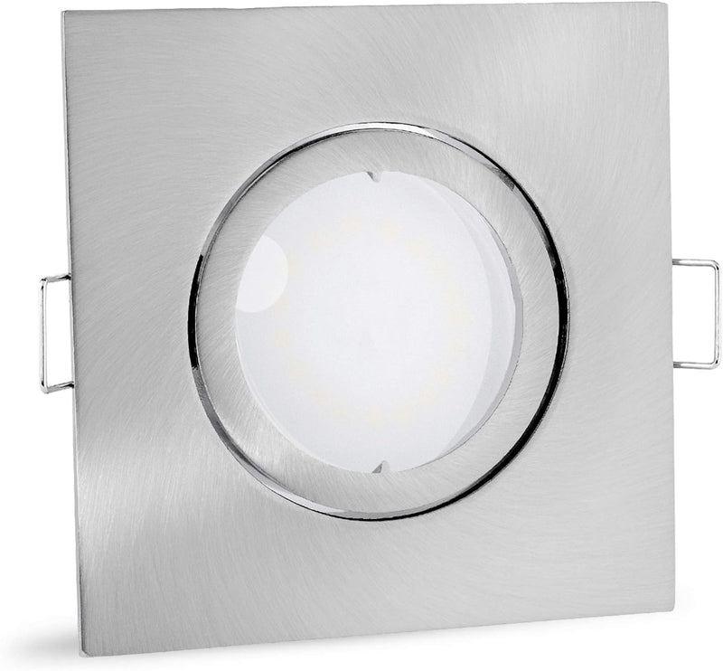 linovum 10 Stück fourSTEP Deckenspots LED schwenkbar dimmen ohne Dimmer - LED GU10 5W warmweiss - Ei