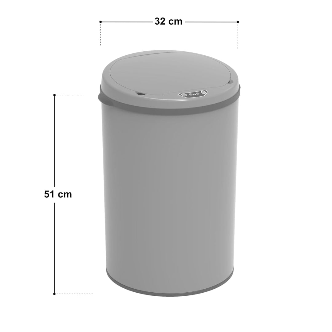 SVITA Sensor-Mülleimer 30L Stahl Mülleimer mit Sensor Elektrischer Abfalleimer Küche Automatik Mülle