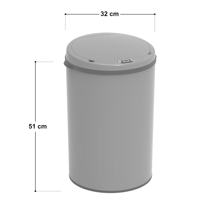 SVITA Sensor-Mülleimer 30L Stahl Mülleimer mit Sensor Elektrischer Abfalleimer Küche Automatik Mülle