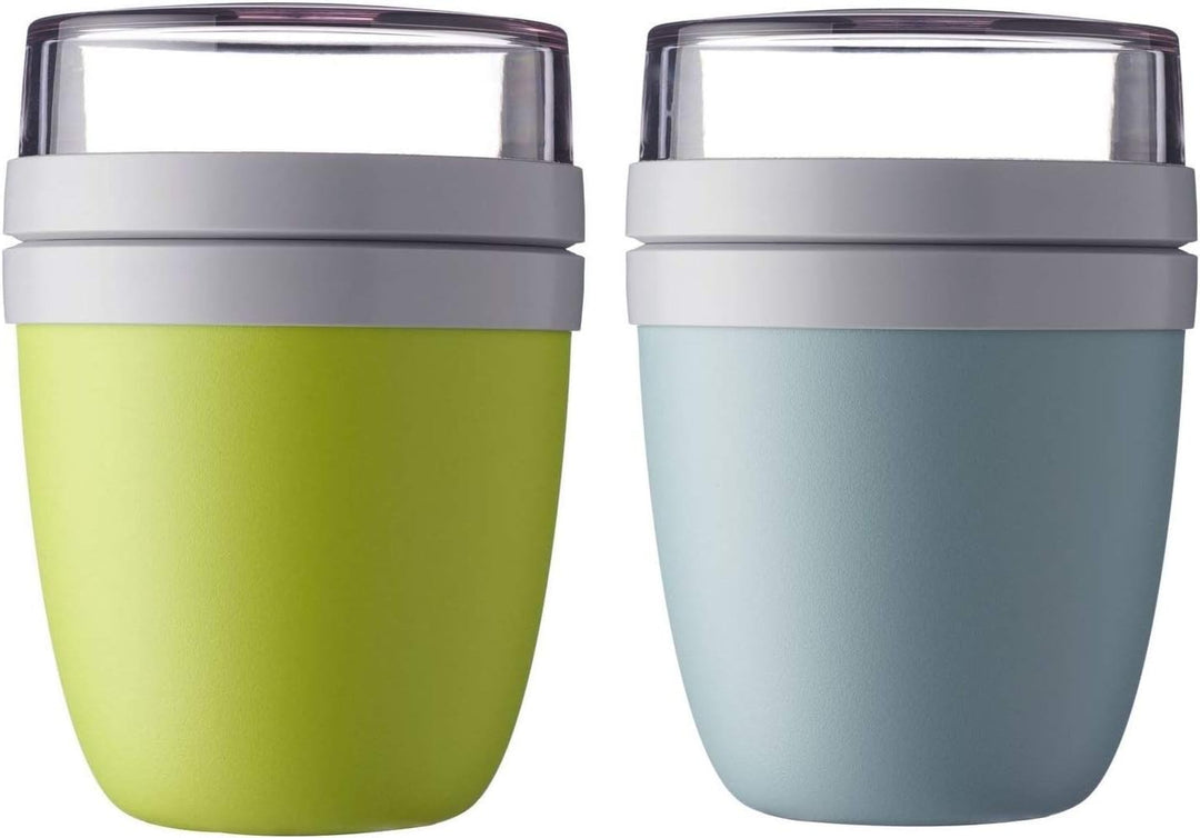 Mepal 'Ellipse' Lunchpot to go 500 ml & 200 ml, Farbe & Stückzahl:Nordic Green & Latin Lime Lime / N