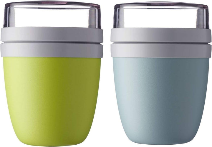 Mepal 'Ellipse' Lunchpot to go 500 ml & 200 ml, Farbe & Stückzahl:Nordic Green & Latin Lime Lime / N