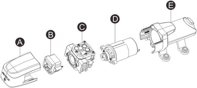 LIGHTEU®, Seaflo DC 12V 3,8A 3,8L/min 2,8 bar 2 Kammer Wasserdruck-Membranpumpe, IP54 Marine, Boote,