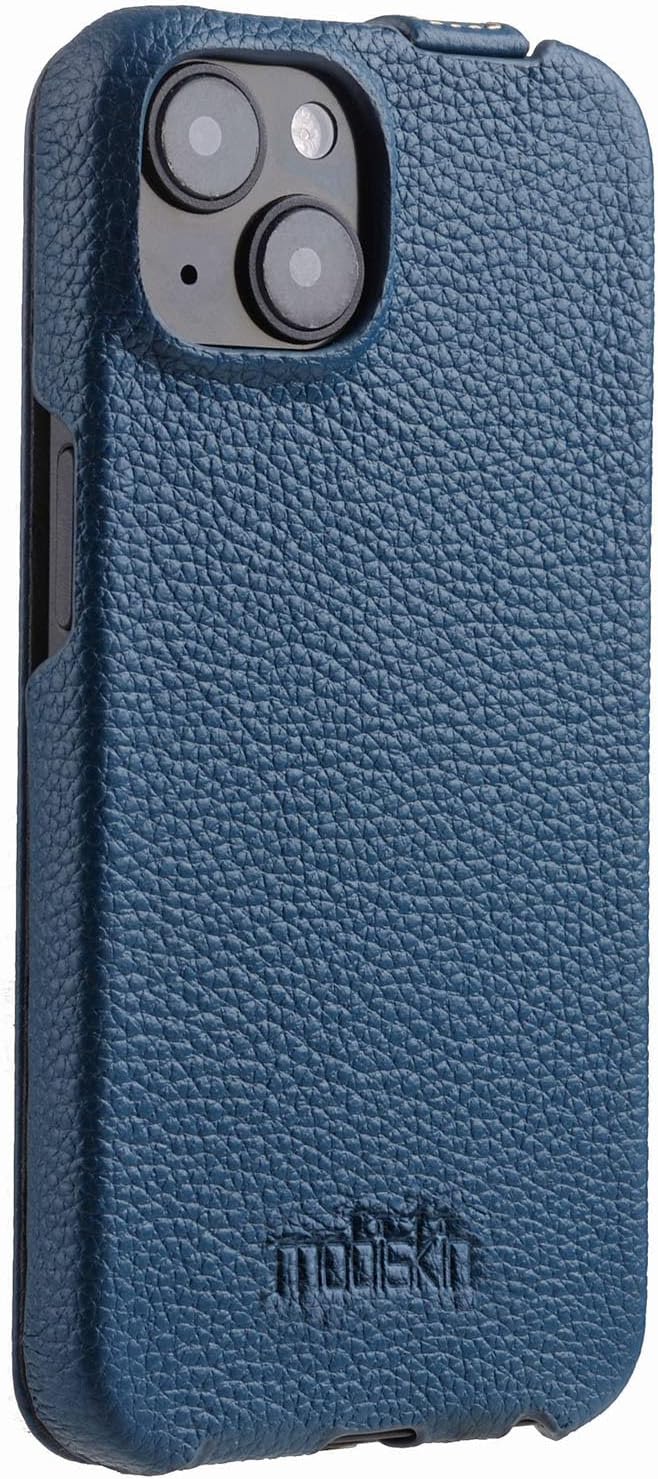 Mobiskin Hülle passend für Apple iPhone 14 Plus (6,7 Zoll), Handyhülle mit beschichtetem Leder, Case