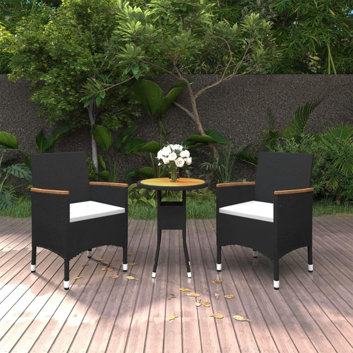 Tidyard 3-TLG. Balkonmöbel, Garten Essgruppe, Bistro Set, Tisch und 2 Stühle, Balkonset für Balkon G