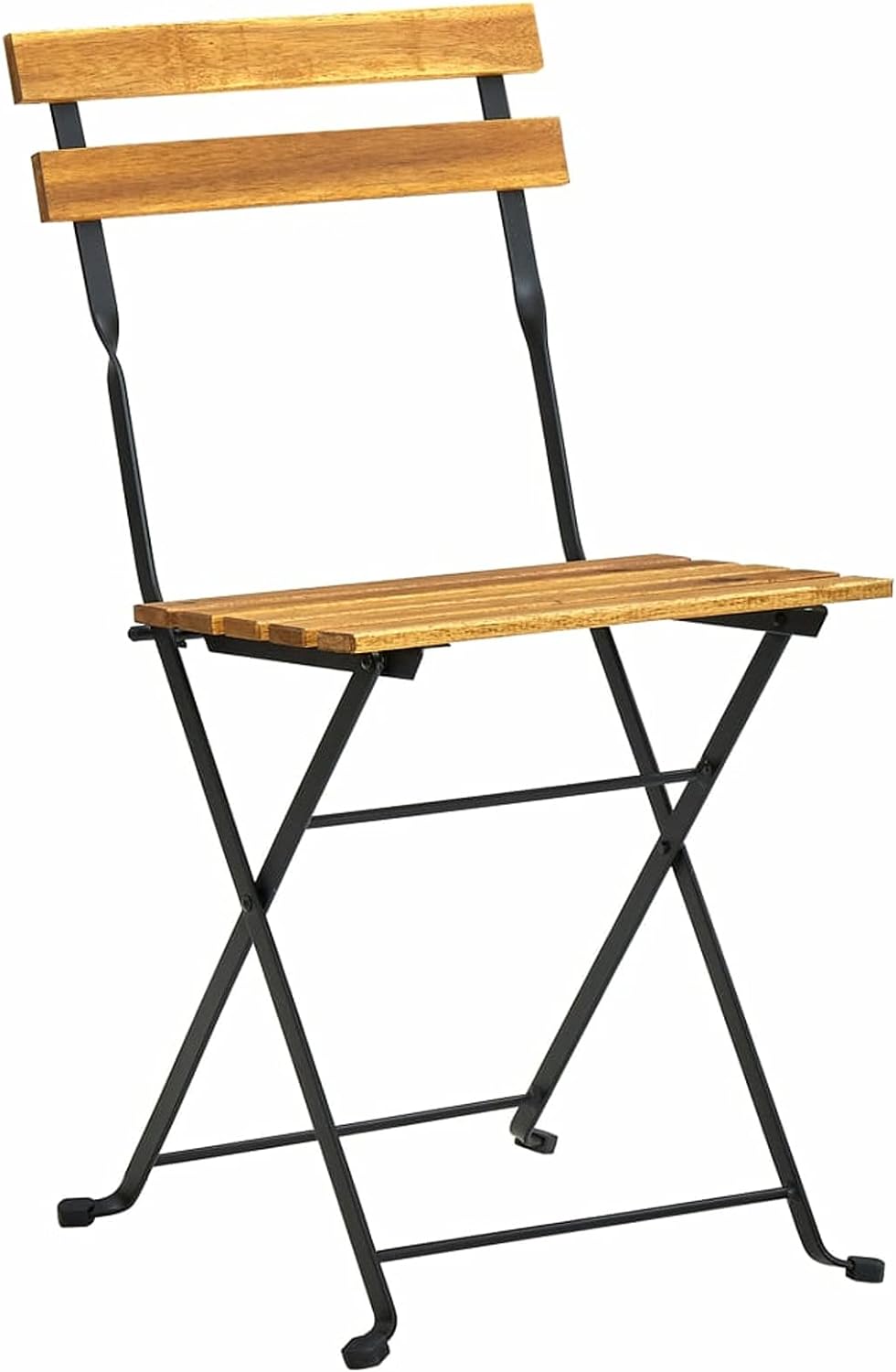 Yolola 3tlg Balkonmöbel Terrassenmöbel Bistro Set 2X Bistrostuhl Klappbar Massivholz Akazie + Bistro