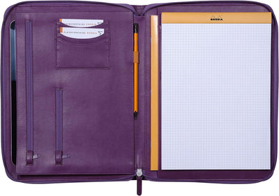 Rhodia 168121C - Konferenzmappe Rhodiarama 25,5x34 cm, mit Etui, dehnbare Haupttasche, 2 flache Reis