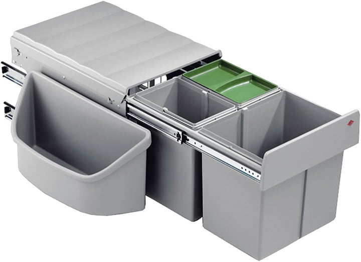 Naber Corner Boy 3 (für Diagonaleckschränke). Abfallsammler, alu grau.