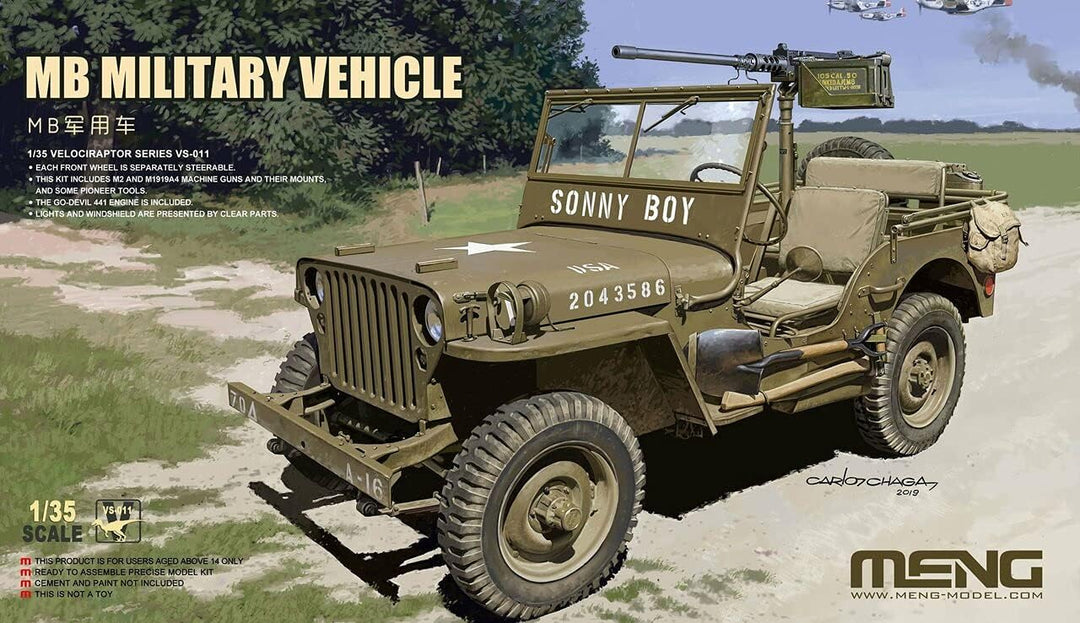 MENG VS-011 1/35 MB Militär Jeep Modellbau