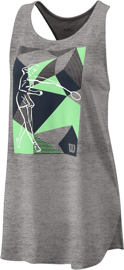 Wilson Damen W Prism Play Tech Tank Heather Tanktop XL Heather Grey, XL Heather Grey