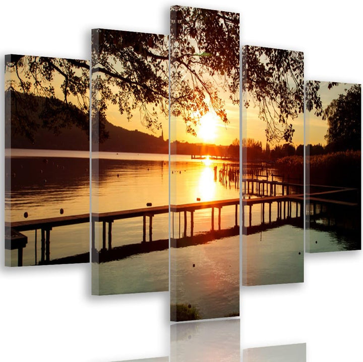 Feeby. Leinwandbild - 5 Teile - Bilder, Wand Bild, Wandbilder, Kunstdruck XXL, 5-Teilig, Typ A, 100x