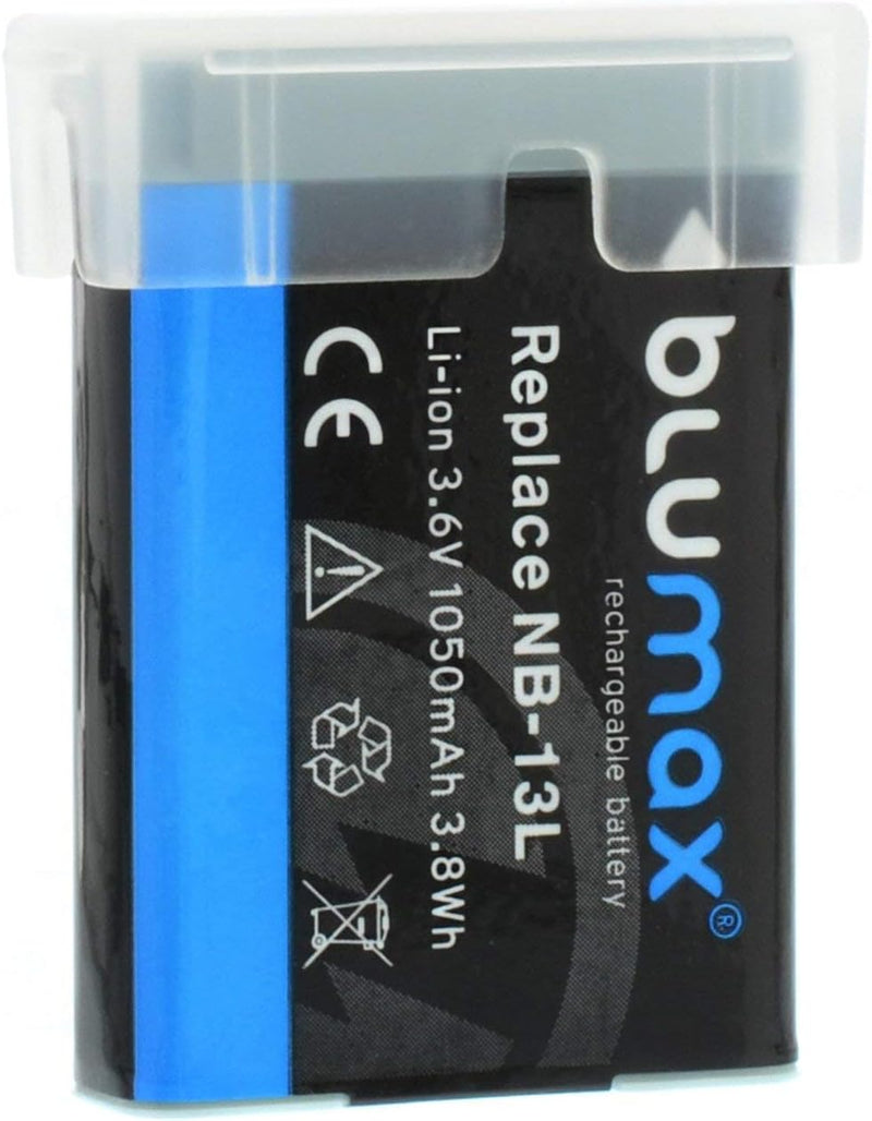 2X Akku ersetzt Canon NB-13L NB13L mit InfoCHIP! / 1050mAh 3,6V kompatibel mit Canon PowerShot SX620
