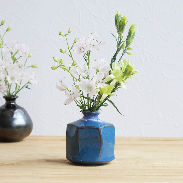 Wazakura Minoyaki Ikebana Keramik-Vase, Made in Japan, kleine handbemalte Blumenarrangement Vase, Tö
