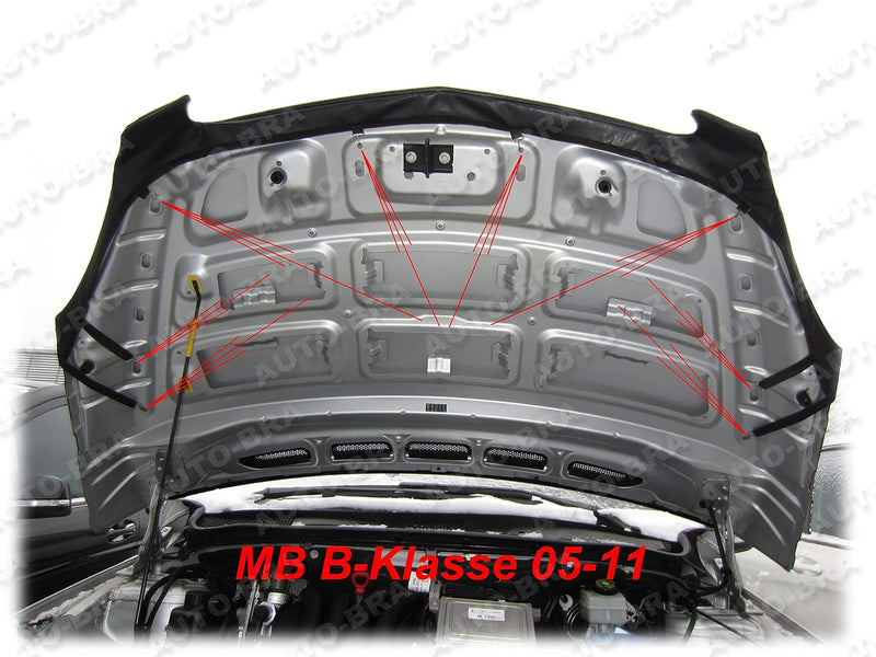 AB-00901 CARBON OPTIK Auto Bra kompatibel mit Mb Mercedes Benz B-Klasse T245 Bj. 2005-2011 Haubenbra