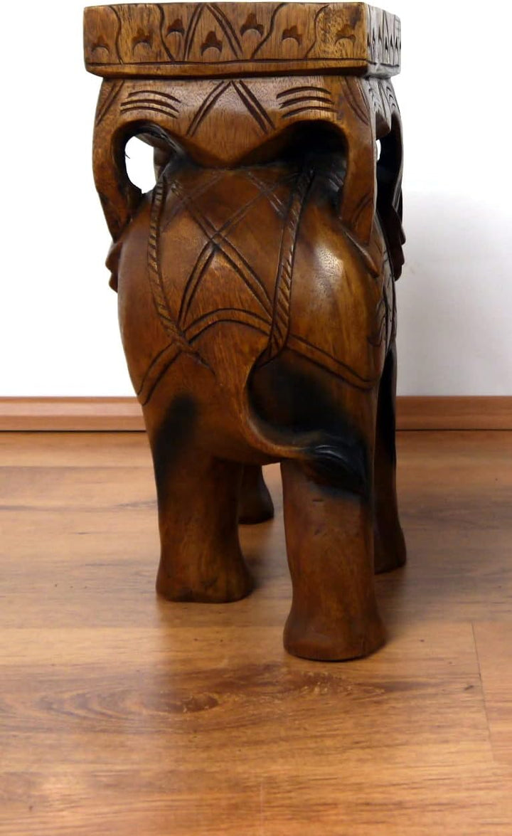 livasia Holzelefantenhocker/Elefantenpodest, Höhe: 42cm, Hocker aus Holz, Holzelefanten, Asiatischer