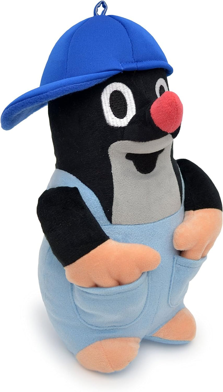 Plüschtier Kuscheltier 26 cm Original Der Kleine Maulwurf mit Blau Baseballmütze und Hose, Stehend S