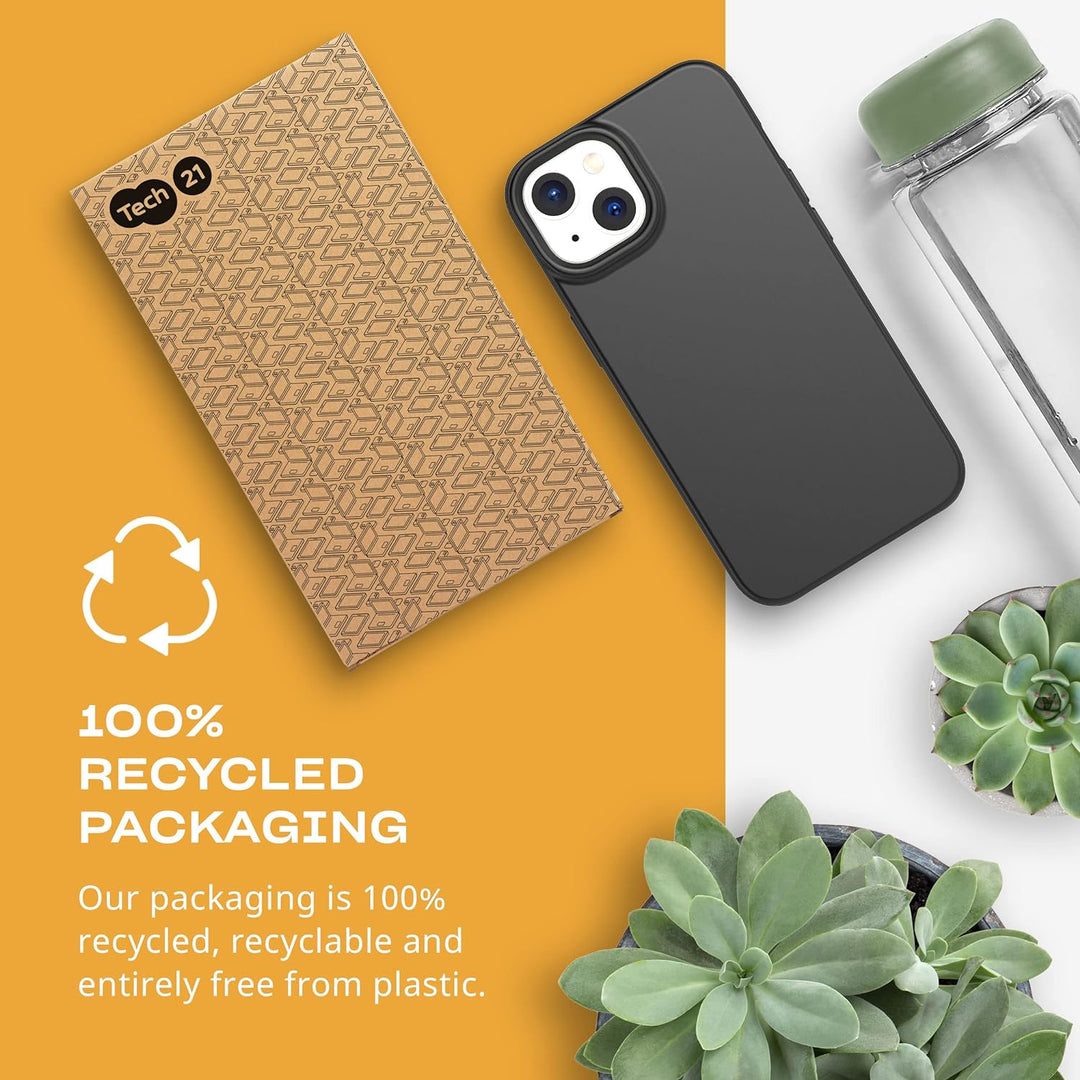 tech21 iPhone 14 Evo Lite – Dünne & Stossdämpfende Handyhülle mit 3,0 m Multi-Drop-Schutz, Schwarz i