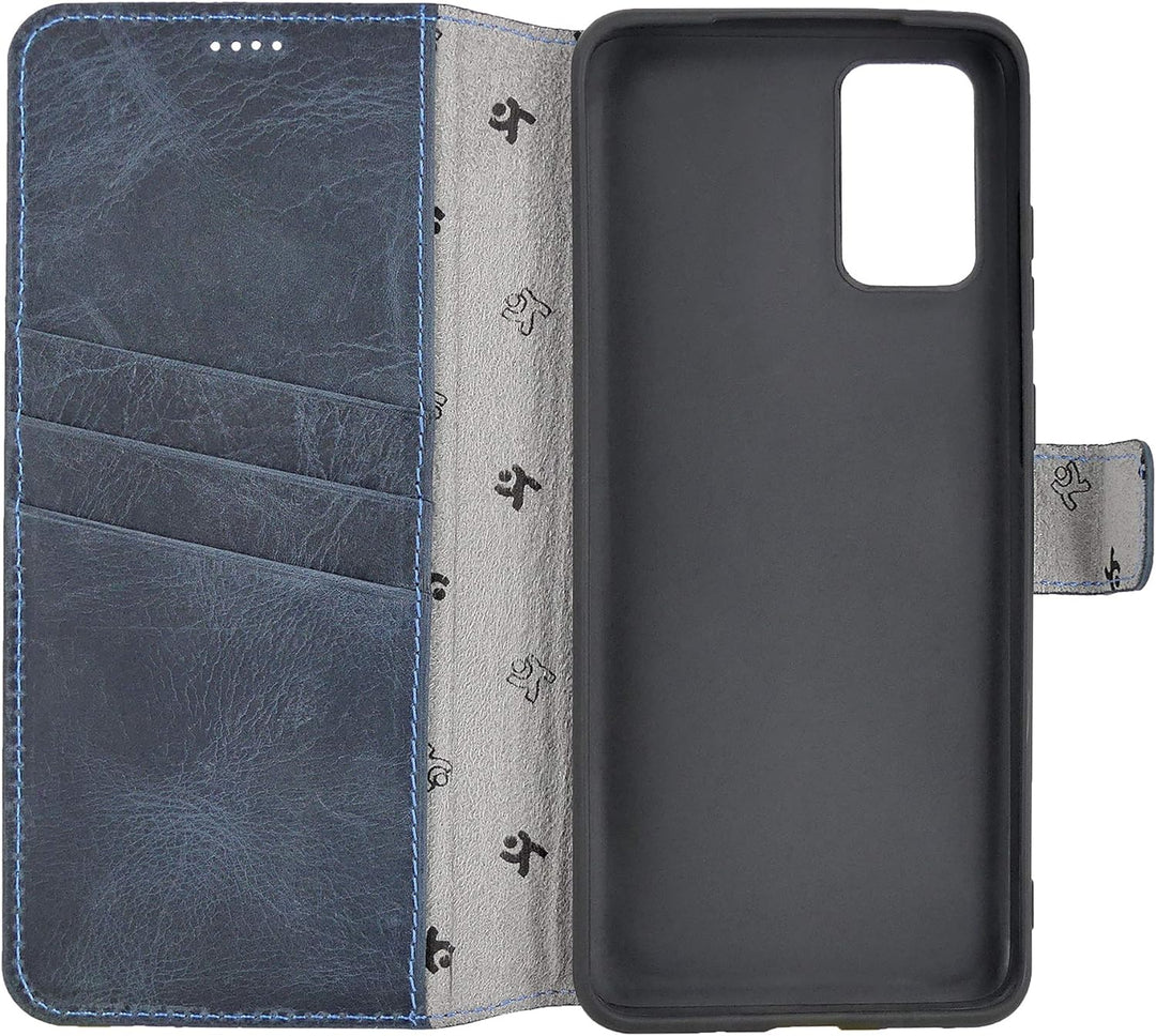 Suncase Book-Style Hülle kompatibel mit Samsung Galaxy S20 Plus Leder Tasche (Slim-Fit) Lederhülle H